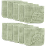 Comfy Cubs Muslin Burp Cloths 20" x 10", Pack of 10 - Large, 6-Layer, Ultra Absorbent 100% Cotton for Baby Drool and Messes - Soft, Safe & Gentle Baby Burp Cloths for Boys & Girls - Multi