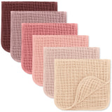 Comfy Cubs Muslin Burp Cloths 20" x 10", Pack of 10 - Large, 6-Layer, Ultra Absorbent 100% Cotton for Baby Drool and Messes - Soft, Safe & Gentle Baby Burp Cloths for Boys & Girls - Multi