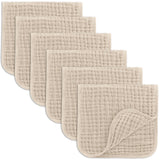 Comfy Cubs Muslin Burp Cloths 20" x 10", Pack of 10 - Large, 6-Layer, Ultra Absorbent 100% Cotton for Baby Drool and Messes - Soft, Safe & Gentle Baby Burp Cloths for Boys & Girls - Multi