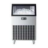 Commercial Ice Maker, Freestanding Square Ice Cube Maker 265lbs/24h, 55lbs Storage Bin, Full Heavy Duty Stainless Steel Construction