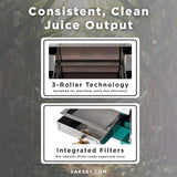 Heavy-Duty Commercial Manual Stainless Steel Sugar Cane Juicer (SAK81426)