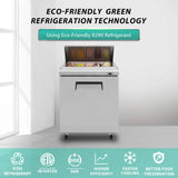 Commercial Refrigerator Sandwich & Salad Prep Table With Butcher Block Cutting Board (SAK31598)