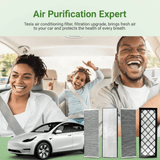 Complete HEPA Cabin Air Filter Set for Model Y | Upper & Lower 4-Pack/ Internal & External 6-Pack