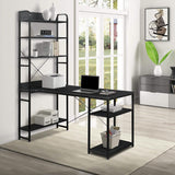 Computer Desk with 4 Tier Storage Shelves Large L-Shaped