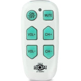 Continu.us White Big Button Jumbo Senior Assisted Living Simple Easy Mote 1-Device Universal Remote Control