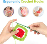 Coopay Crochet Hooks, 2mm Crochet Hook Ergonomic, See-Through Resin Handle with Flowers Inside, Pretty & Pleasant, Ideal for Crocheting Blankets, Dolls, Shawls, Hats, Scarves (B-2.0mm)