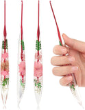 Coopay Crochet Hooks, 2mm Crochet Hook Ergonomic, See-Through Resin Handle with Flowers Inside, Pretty & Pleasant, Ideal for Crocheting Blankets, Dolls, Shawls, Hats, Scarves (B-2.0mm)