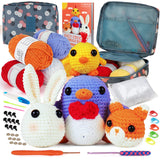 Coopay Crochet Kit Beginners Crochet Hook Set with Crochet Yarn,58PCS Portable Crochet Set Ergonomic Crochet Hooks Travel Knitting Crochet Supplies