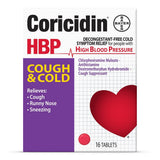 Coricidin HBP Cough & Cold Relief Tablets, 16 ct