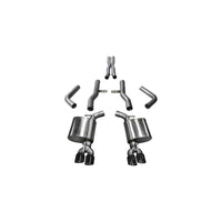 Corsa 15-17 Dodge Challenger Hellcat Dual Rear Exit Extreme Exhaust w/ 3.5in Black Tips