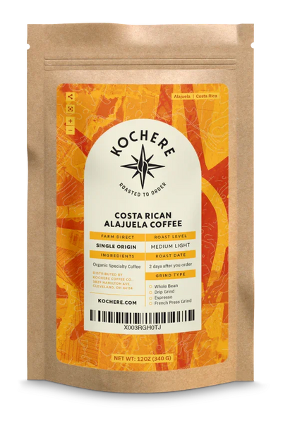 Kochere Coffee Costa Rican Alajuela Medium Light Roast - Sweet Apple, Raisin Notes
