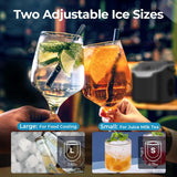 Kismile Ice Makers Countertop with Handle,8 Cubes in 6 Mins,Portable Ice Machine with Self-Cleaning for Home 58012RIM0