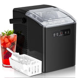 Countertop Ice Maker,Portable Ice Machine with Handle,for Home/Kitchen/Camping/RV Z3424-BLACK