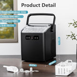 Countertop Ice Maker,Portable Ice Machine with Handle,for Home/Kitchen/Camping/RV Z3424-BLACK
