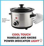 Courant 1.5 Quart Slow Cooker, Stainless Steel