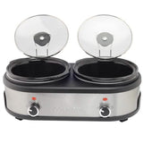 Courant 2.5 QT Double Slow Cooker - Stainless Steel