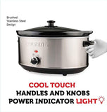 Courant 7.0 Quart Stainless Steel Oval Slow Cooker