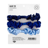 Eklips Satin Hair Scrunchies Gentle Blue Hair Ties 3-Pack