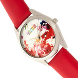 Crayo Graffiti Multicolor Dial Powder Leather Watch