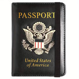 Creative Passport Holder Cover With 3D Metal Badge