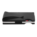 Credit Card Holder with Cash Clip Carbon Fiber RFID Blocking Scan for Men