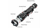 CREE XML T6 2000 Lumen Zoomable 3 Mode Focus LED Waterproof Flashlight