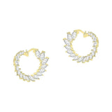 Crescent Moon Earrings Made With Crystals