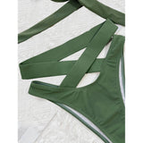 Criss Cross Wrap Push Up Bikini Swimsuit