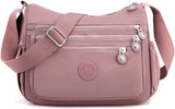 Crossbody Bag for Women, Nylon Waterproof Shoulder Bag with Pockets Adjustable Strap, Purse Handbag for Women
