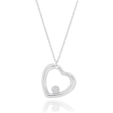 Crystal Heart Necklace and Stud Set