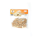 Lino Wooden Clothespins 25mm - 30 Pack Craft & Laundry Pegs, Natural Wood Clips for DIY Projects & Home Decor