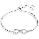 Cubic Zirconia Charm Bracelet - Assorted Sizes