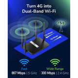 Cudy New AC1200 Dual Band Unlocked 4G LTE Modem Router with Sim Card Slot  (Refurbished)