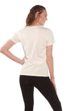 Custom Printed Women's Bamboo/Cotton Short Sleeve Scoop Neck Graphic T-Shirt