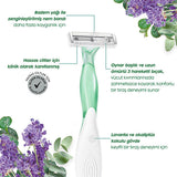 Bic Women's Razors - Soleil Escape 3-Blade Disposable Razors for Women with Lavender & Eucalyptus Scent