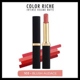 Loreal Paris Color Riche Intense Volume Matte Lipstick - 103 Blush Audace, Hyaluronic Acid, Matte Finish, Volume Enhancing