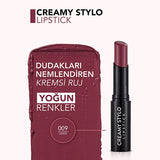 Flormar Creamy Stylo Lipstick - Moisturizing, Semi-Glossy Finish, High Pigment Density