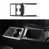 Cybertruck Center Console Cup Holder ABS Carbon Fiber Style Protective Overlay