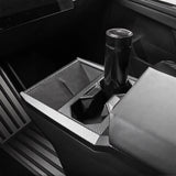 Cybertruck Center Console Cup Holder ABS Carbon Fiber Style Protective Overlay