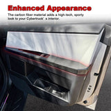 Cybertruck Lower Door Panel Armrest Overlays | Real Molded Carbon Fiber (4-Piece Set)