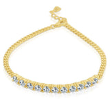 CZ Bar Curb Bracelet