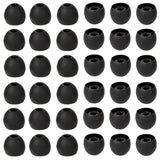 CYADCI 36 Pieces Large Earbud Tips Soft and Comfortable Silicone Earbud Tips Ear Bud Replacement Pieces Silicone Fit Most in-Ear Headphones，Inner Hole 3.8mm -5.5mm，Large Black Earbuds Silicone Tips