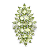 8.89 Carat Genuine Peridot .925 Sterling Silver Ring