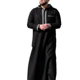 Middle Eastern Men's Robe With Long Sleeves And A Hood For International Trade