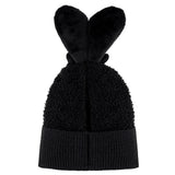 Eklips Kids Black Beanie with Cute Ears 1 pc