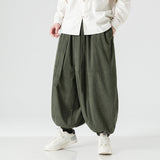 Men's Loose-fitting Harem Pants With Elastic Cuffs