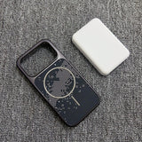 Carbon Fiber Pattern Phone Case Magnetic Charging Protective Cover