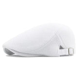 Womens Korean-style Trendy Beret Sun Hat Mens Solid-color Marching Cap
