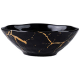 Large Porcelain Bowl With A Marble Pattern For Home Use