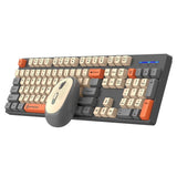 Cross-border 18-Step Crossing W1060 24G Wireless Three-Piece Color Keyboard And Mouse Set